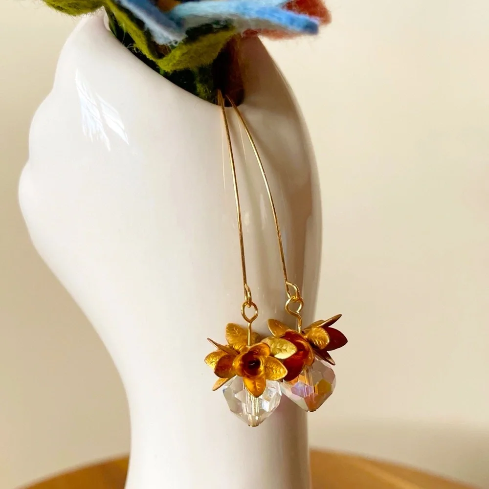 Anthro long earrings